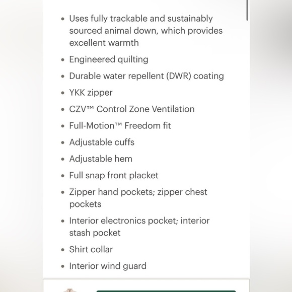 Obermeyer Down Explorer Shirt Jacket Cement Beige NEW small men’s, medium women - Picture 12 of 16